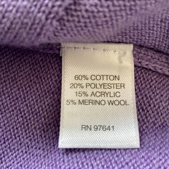 J Jill Boat Neck Long Sleeve Two Pocket Tunic Sweater Size XLP Lavender - Picture 7 of 7